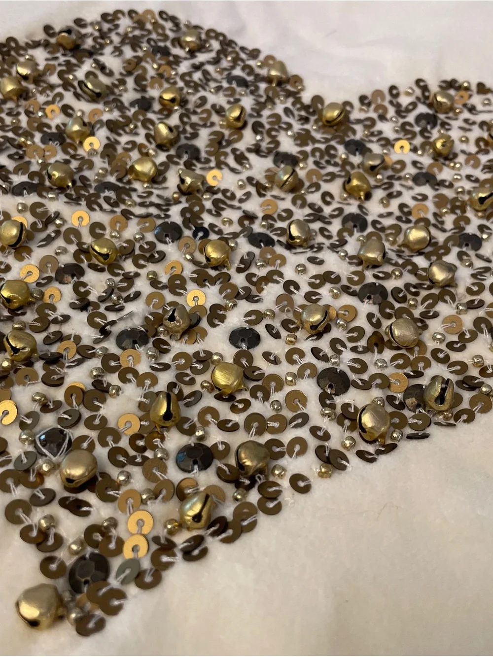 NWT West Elm Gold Sequin Heart Accents Pillow cover 16” x 16”